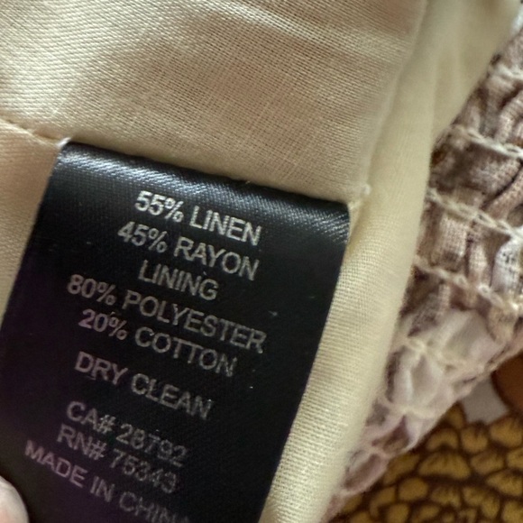 C&C California|Brown Floral linen matching set in Spaghetti Strap Top & Shorts• - Picture 9 of 14